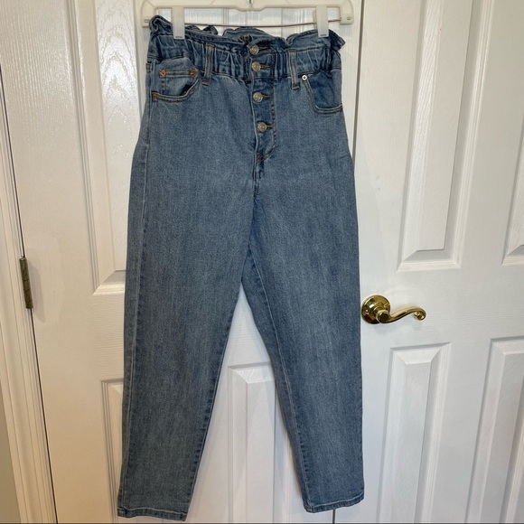Cinched waist high rise jeans - Picture 5 of 7